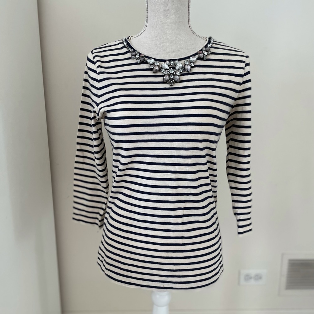 J Crew jewel collar shirt